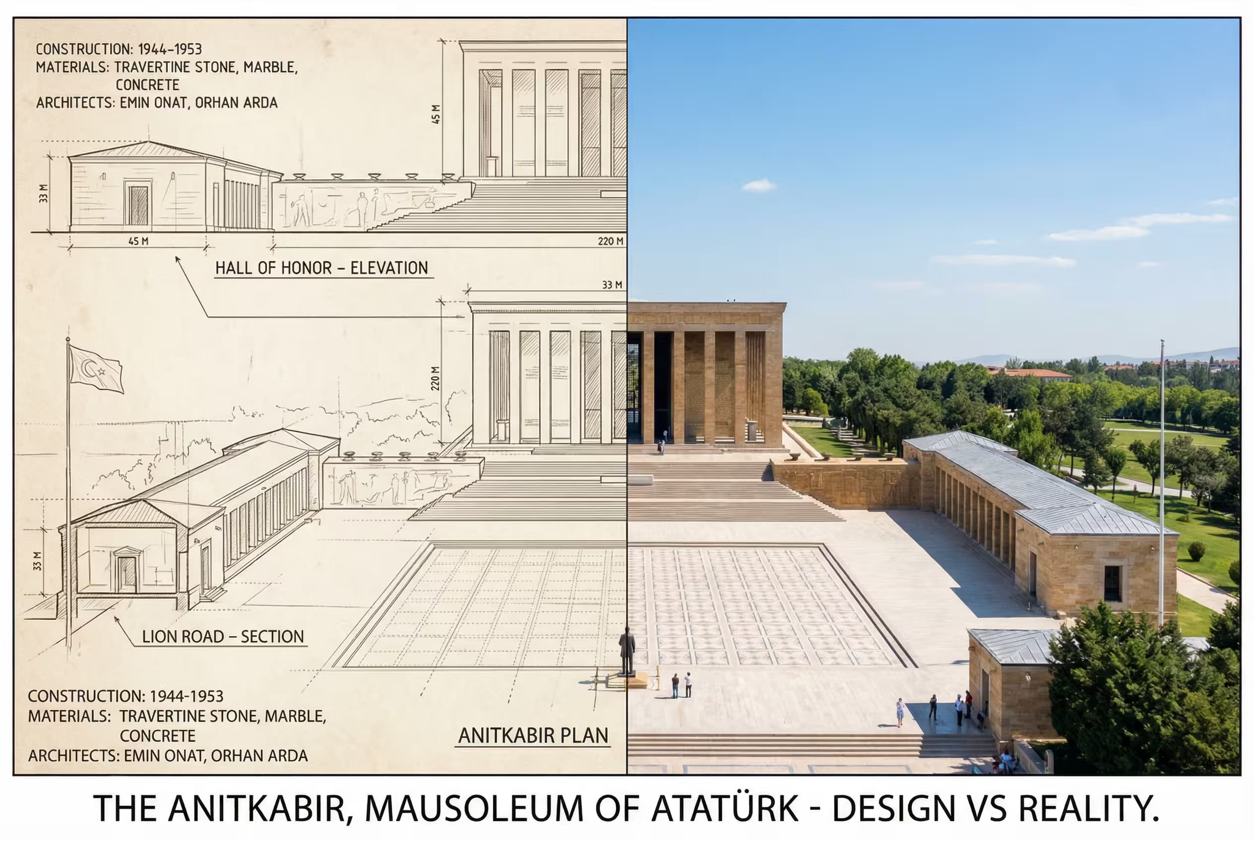 Example output for 🏛️ Architectural Landmark Comparison Generator
